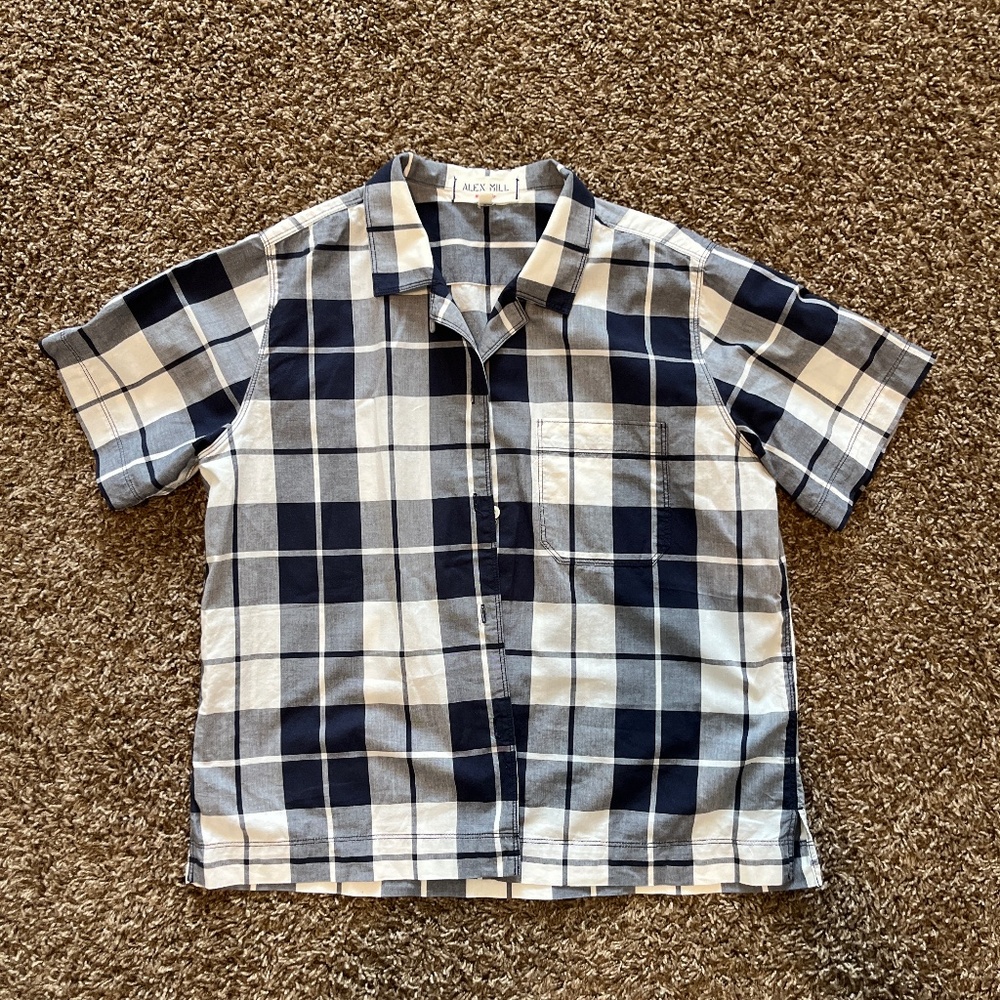 Alex Mill Maddie camp shirt in plaid size S